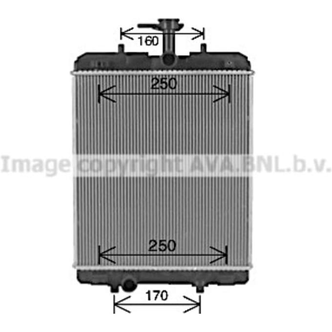 Radiator, motorkoeling AVA COOLING TO2764