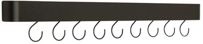 Protopia Dan-Form wandplank met haken 9 haken fineer essen zwart.