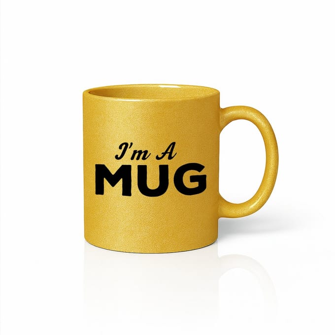 I’m a Mug Mok 330 ml – Gouden Glitter Grappige Minimalistische Quote Beker