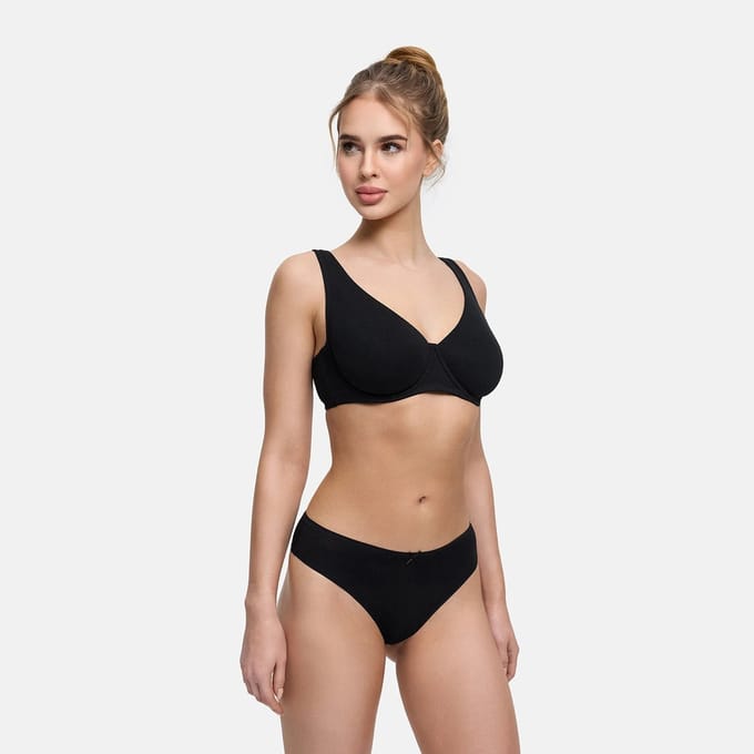 cfab - Katoenen Braziliaanse slip - Zwart - 3XL