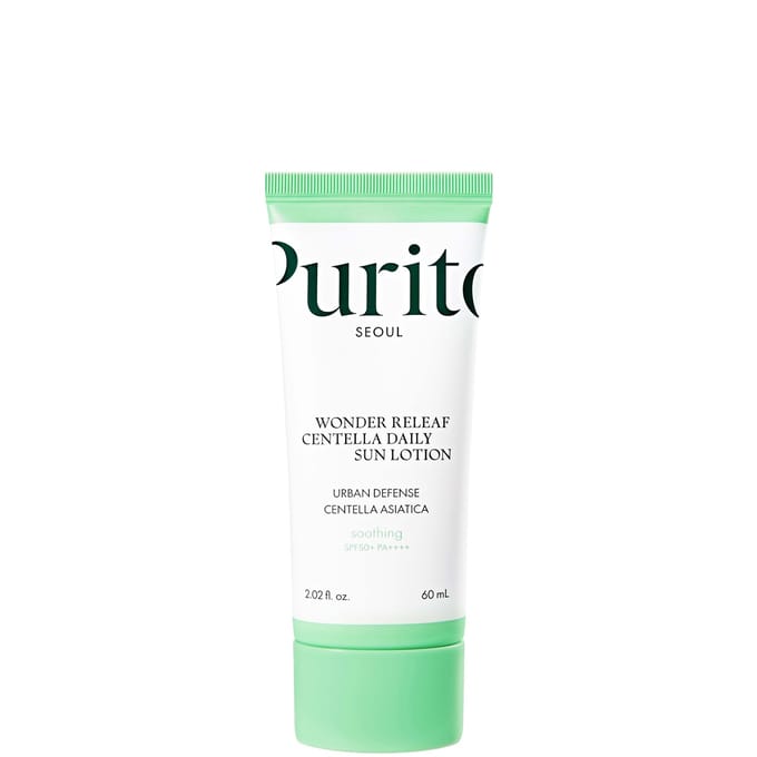 [PURITO] Wonder Releaf Centella Daily Sun Lotion SPF 50+ PA++++ 60ml white