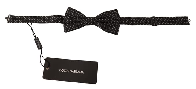 Dolce & Gabbana Heren Zwarte 100% Zijden Verstelbare Nek Papillon Strik