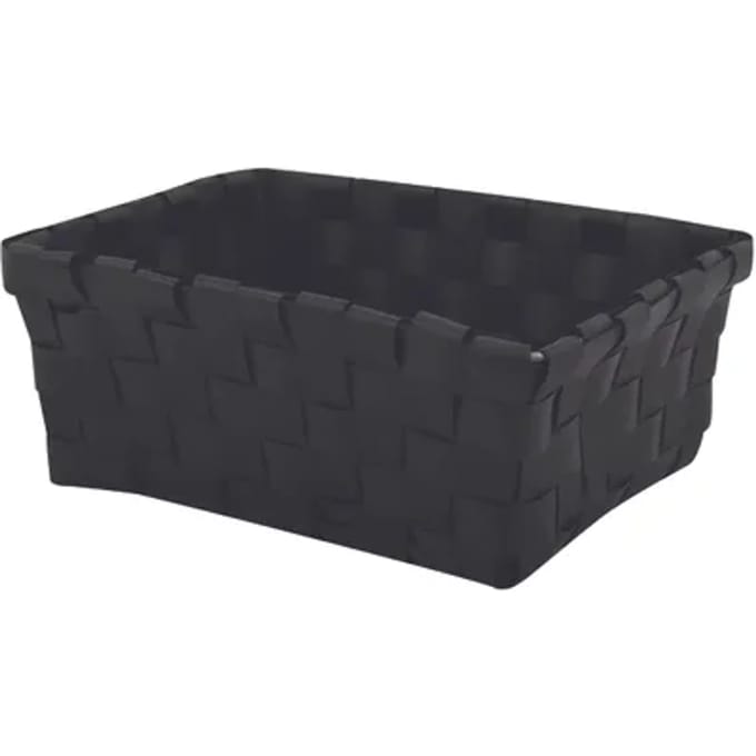 Msv Opbergmandje 14x19cm Zwart