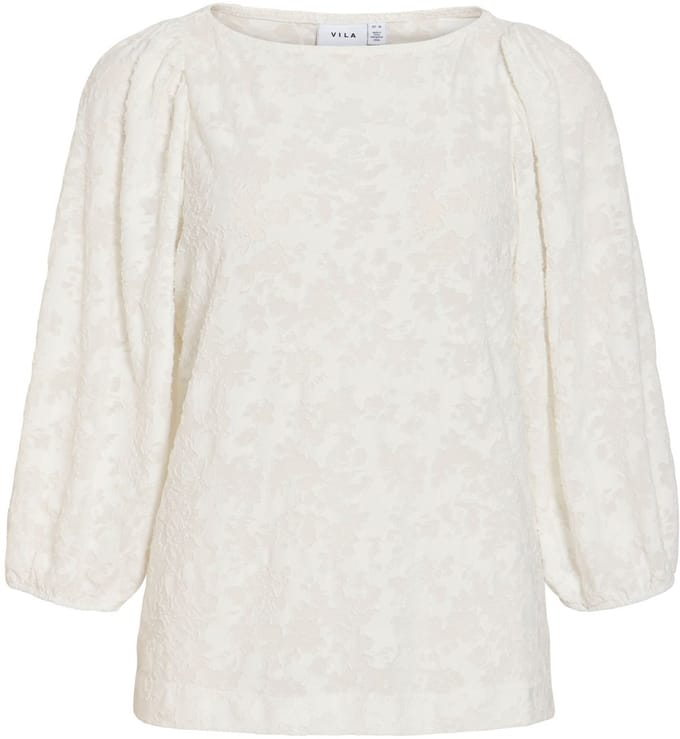 VILA top met 3/4-mouwen VICAPERA Boothals