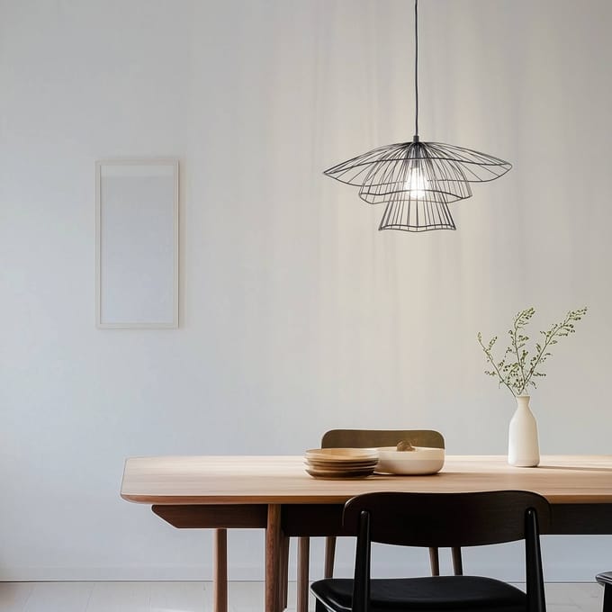Opviq Hanglamp Tel 6504, zwart, ijzer, Ø 50 cm