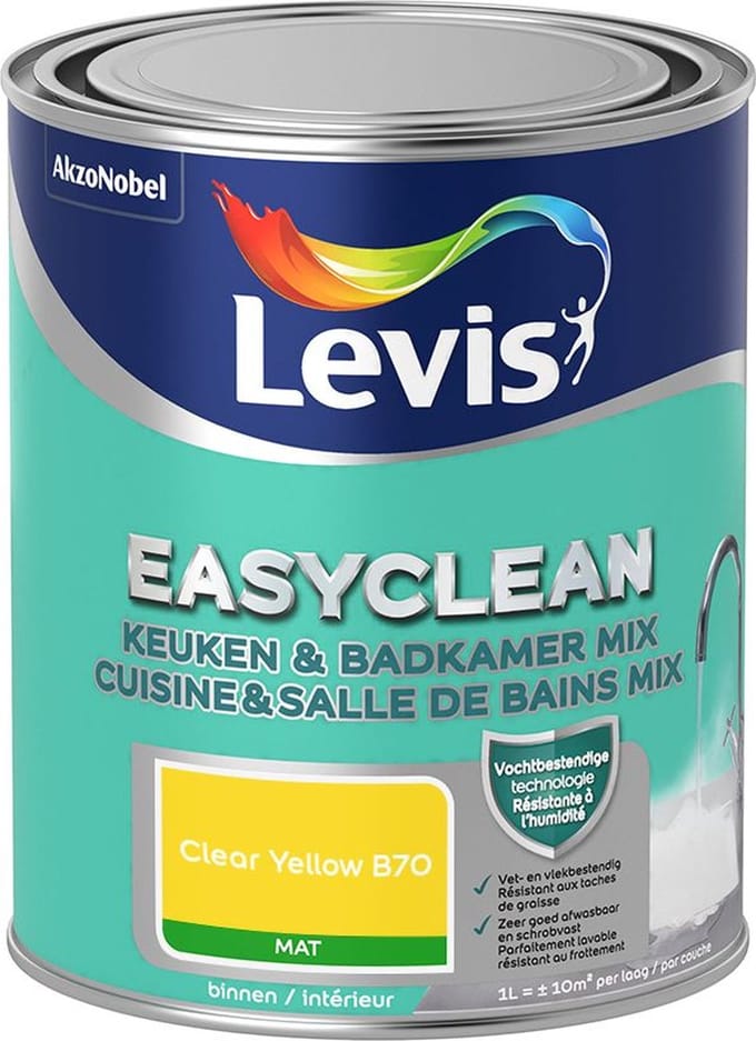 Levis - Easyclean Keuken & Badkamer Mix - Clear Yellow B70 - Mengverf - 1 L