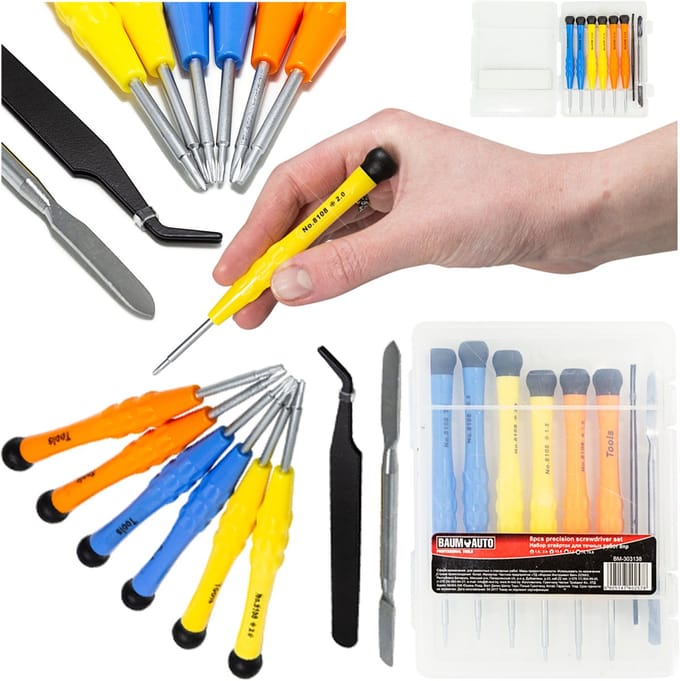 BaumAuto BM-303138 - Precisie Schroevendraaierset - 8 stuks - Magnetische Uiteinden