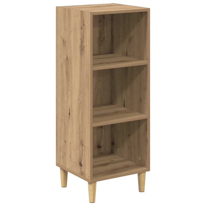 vidaXL - Dressoir - Artisan - Eiken - 34,5 - x - 32,5 - x - 90 - cm - Bewerkt - hout