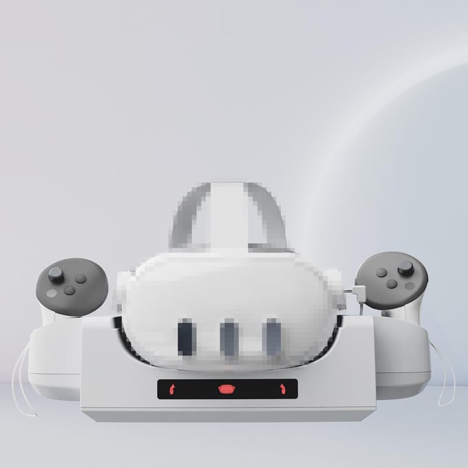 Base de support de chargement pour casque VR, compatible avec Quest 3 blanc