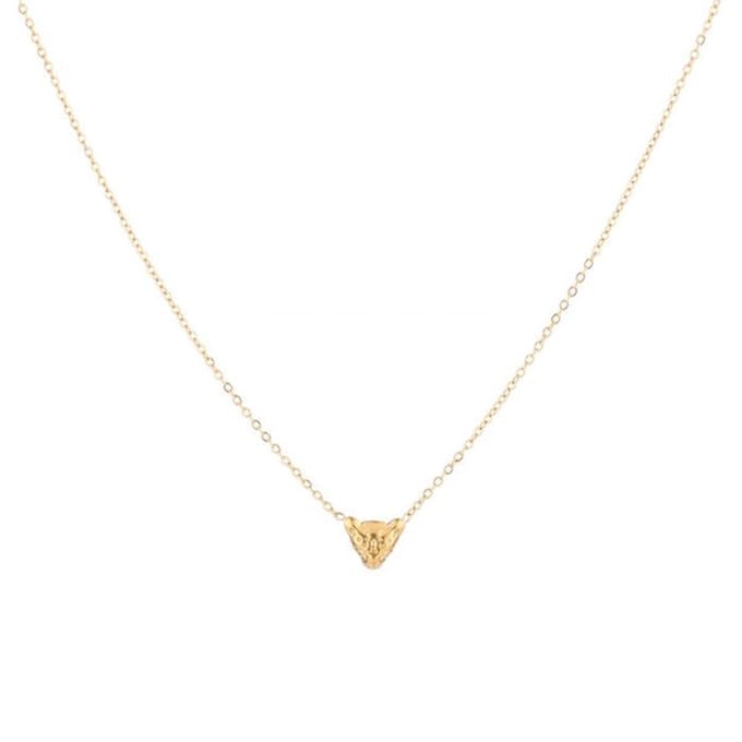 Bijoutheek Ketting Panter Kop Goud