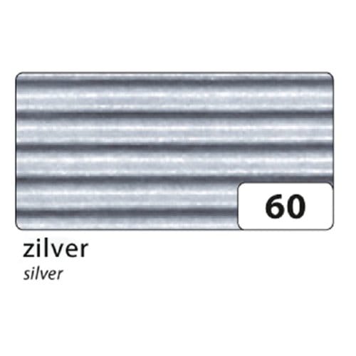 Wellpappe Folia E-Welle 50x70cm 250gr Nr.60 Silber