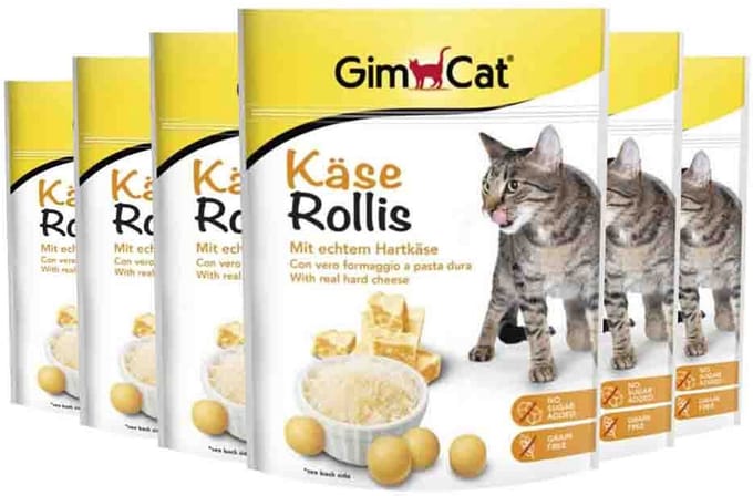 GimCat Kaas Rollis - Kattensnacks - 6 x 140 g