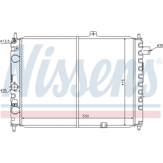 Radiator, motorkoeling NISSENS 63170