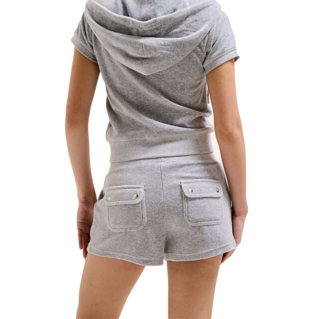Juicy Couture Classic Velour Short With Back Pocket GRIJS - Maat M