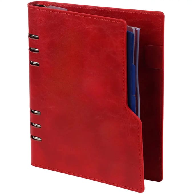 1016-16 A5 6 Ringplanner Organizer Rood 1 week per 2 paginas 2026-2027-2028