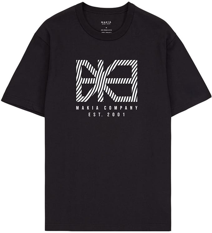 Makia Flag T-shirt Met Korte Mouwen Zwart S Man