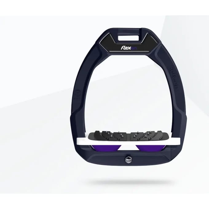 Veiligheidsstijgbeugels Gehoekt Ultra Grip Blauw/Wit/Paarse Flex-On Safe-On