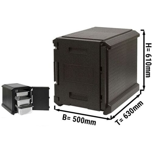 GGM Gastro Porter - Frontlader - 83 Liter - für 12x GN 1/1 Zwart