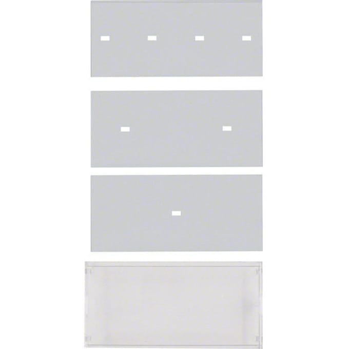 Hager Berker Helder Transparant Glas Etikettenveld Met Afdekplaat B.7 - 75960009 [2 stuks]