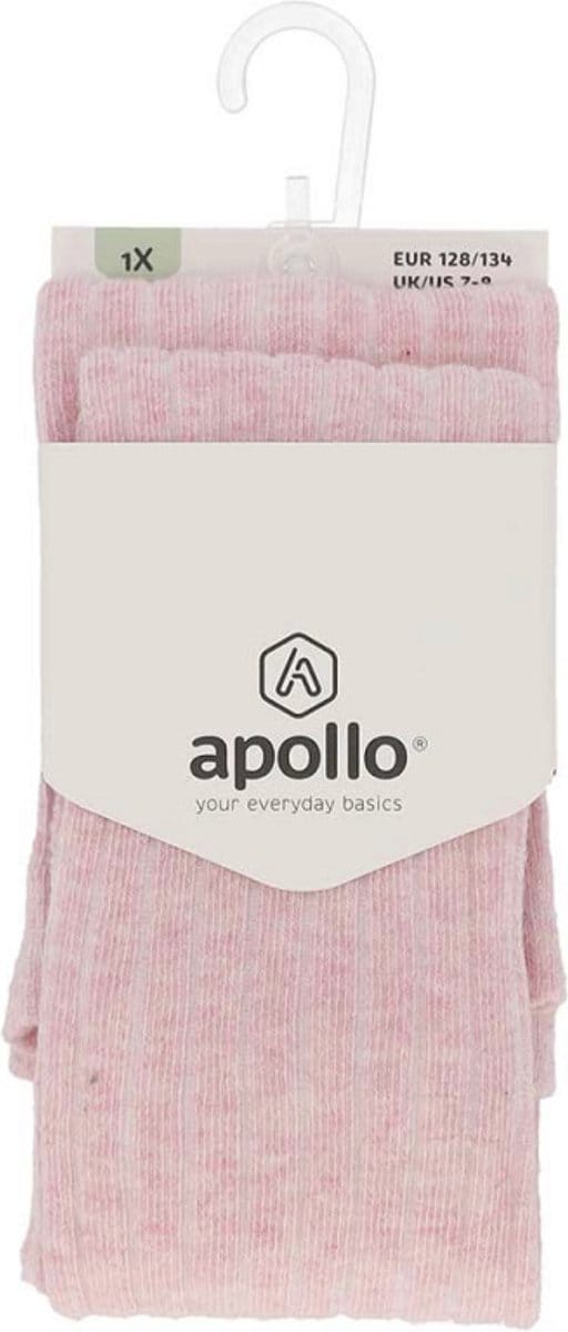 Apollo - Maillot - Roze - Melange - Rib - Patroon - Maat 152/164