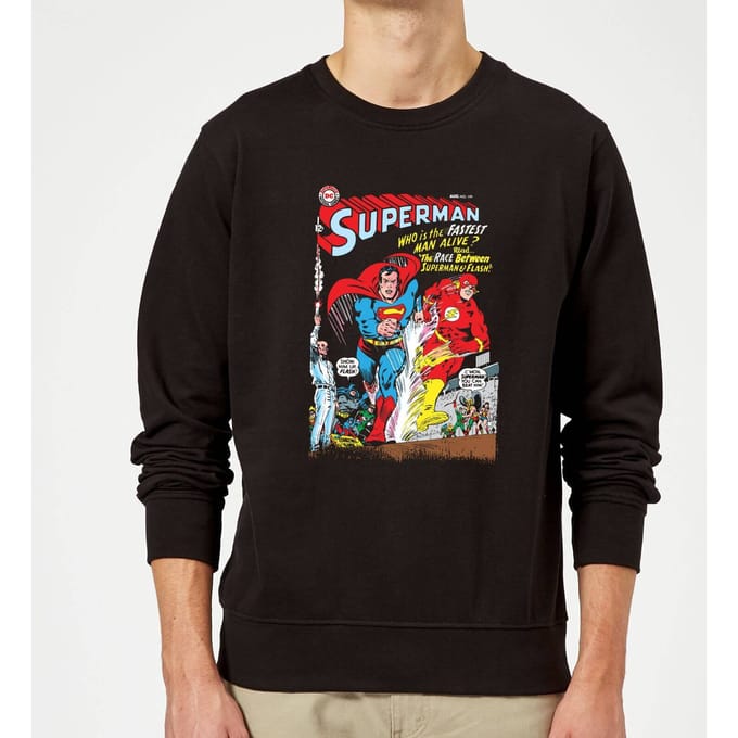Justice League Who Is The Fastest Man Alive Cover Sweatshirt - Black - S