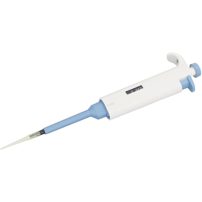 Handmatige Enkelkanaals Pipetteerautomaat met Digitaal Venster 5‑50ul Instelbaar Variabel Volume Micropipet voor Laboratoriumgebruik white