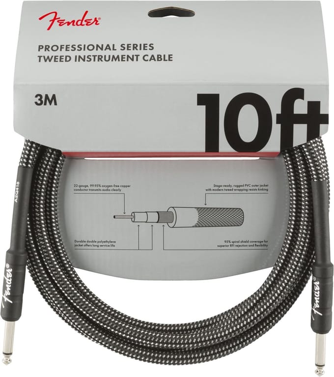 Fender Gitaarkabel Professional Gray Tweed 3 Meter 0990820062