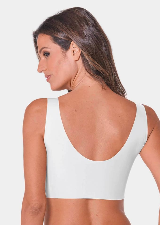 Gladde bustier met ingewerkte cups - wit - Gr. S van Goldner Fashion