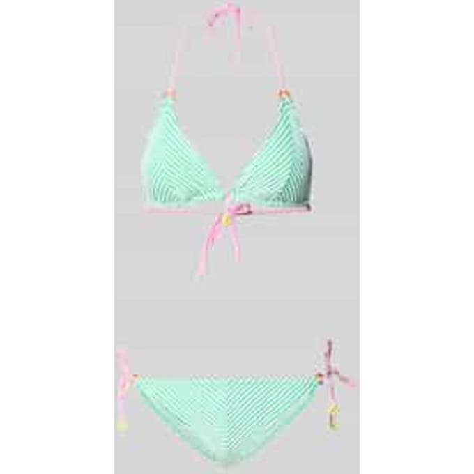 Slim fit bikini met siergarnering model 'Elsa'