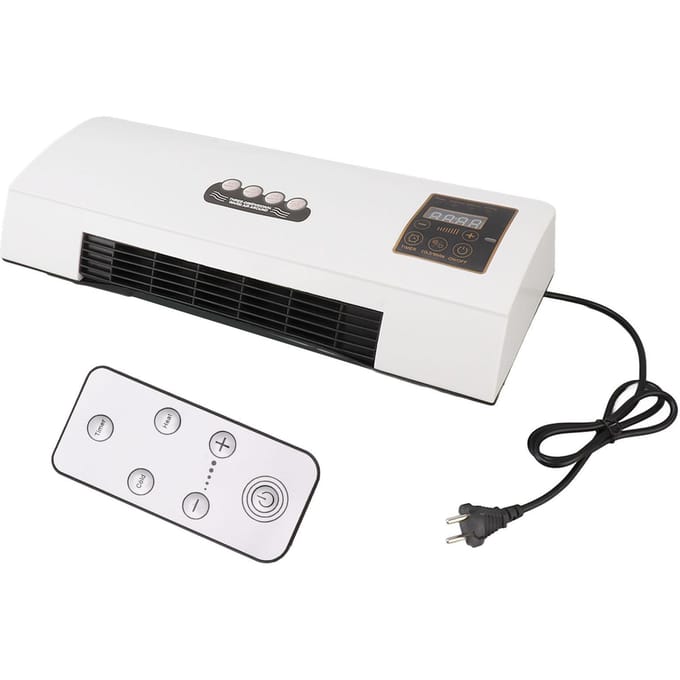Wandmontage Airconditioning Hete Ventilator 10m Afstandsbediening 1800W Airconditioner Kachel voor Slaapkamer white