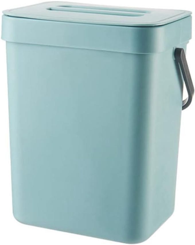 Compostbak Keuken - Afvalbak Aanrecht - Afval Scheiden - Klapdeksel Design - 3 Liter - Wit