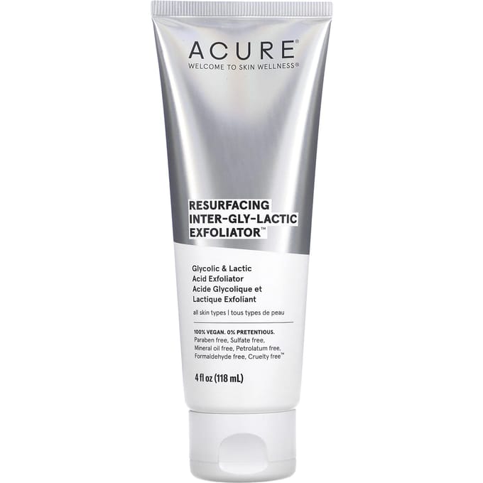 ACURE, Resurfacing, Inter-Gly-Lactic Exfoliator, 118ml(4fl oz) gray