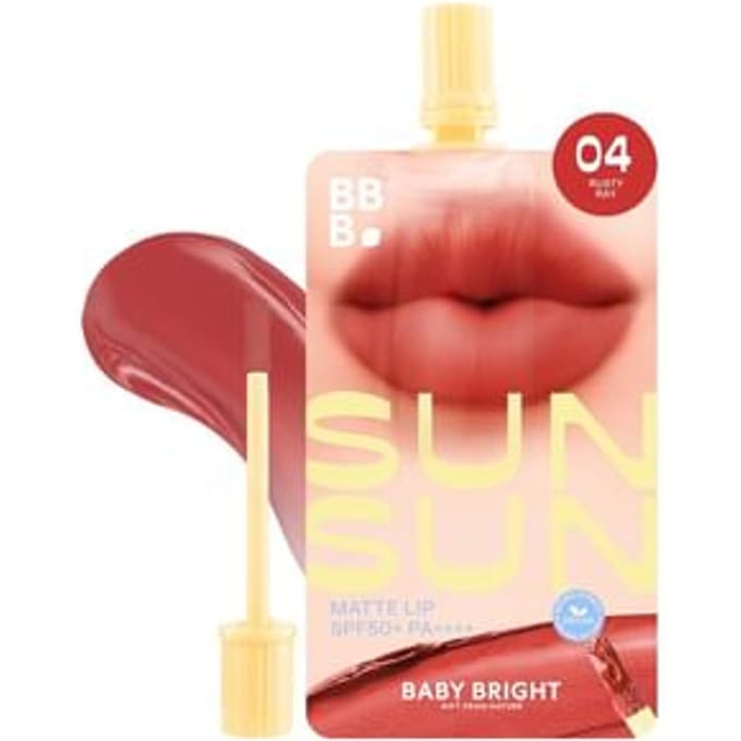 Baby Bright - Sunsun Matte Lip SPF50+ PA++++ 04 Rusty Ray