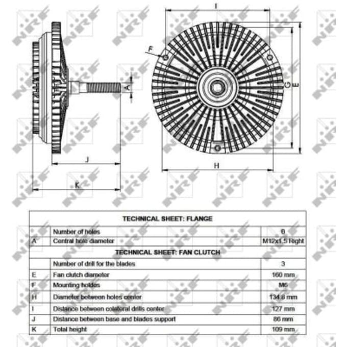 Koppeling, radiatorventilator NRF 49534