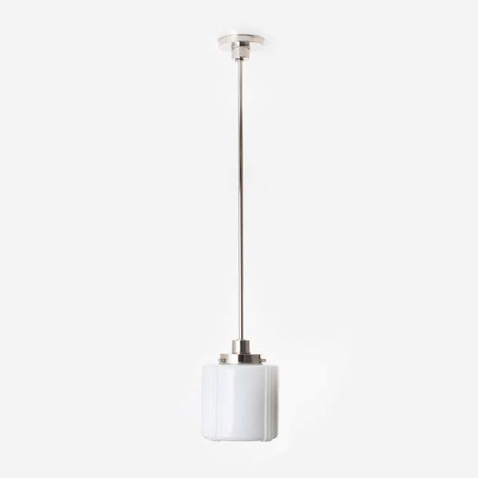 Hanglamp Vintage High 20's Nikkel - Art Deco Trade