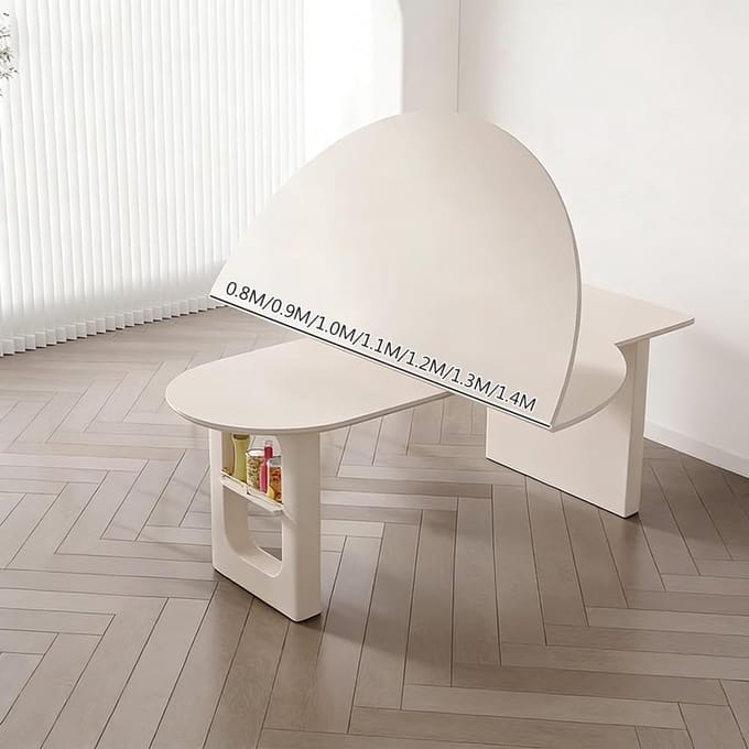 Rond Tafelblad - Vergroot Tafel - Extra Ruimte Creëren - Opvouwbaar Ontwerp - 1.0 Meter - Wit