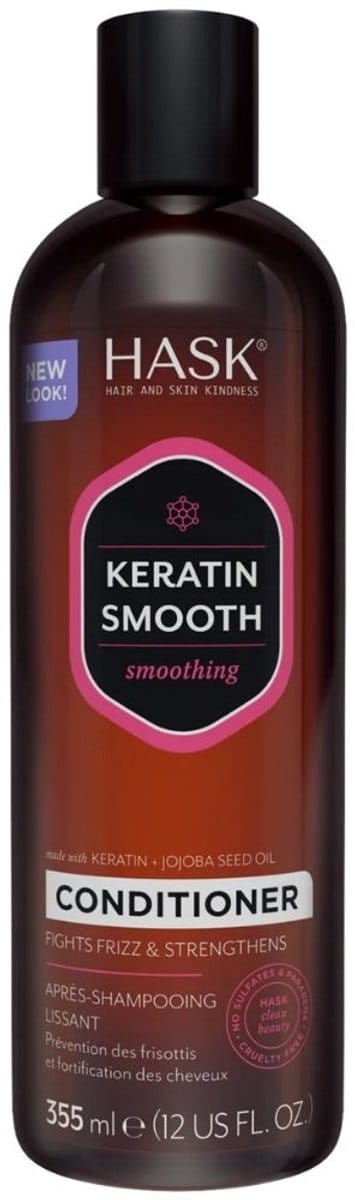 Hask Conditioner Keratin Smoothing Conditioner - Collageen boost - Versterkt haar - Vrij van parabenen