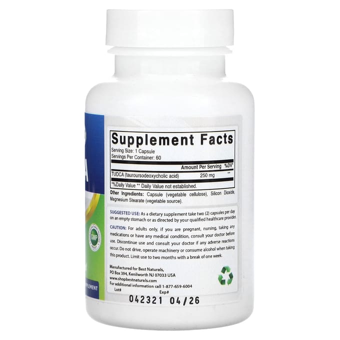 Tudca, 250 mg, 60 capsules