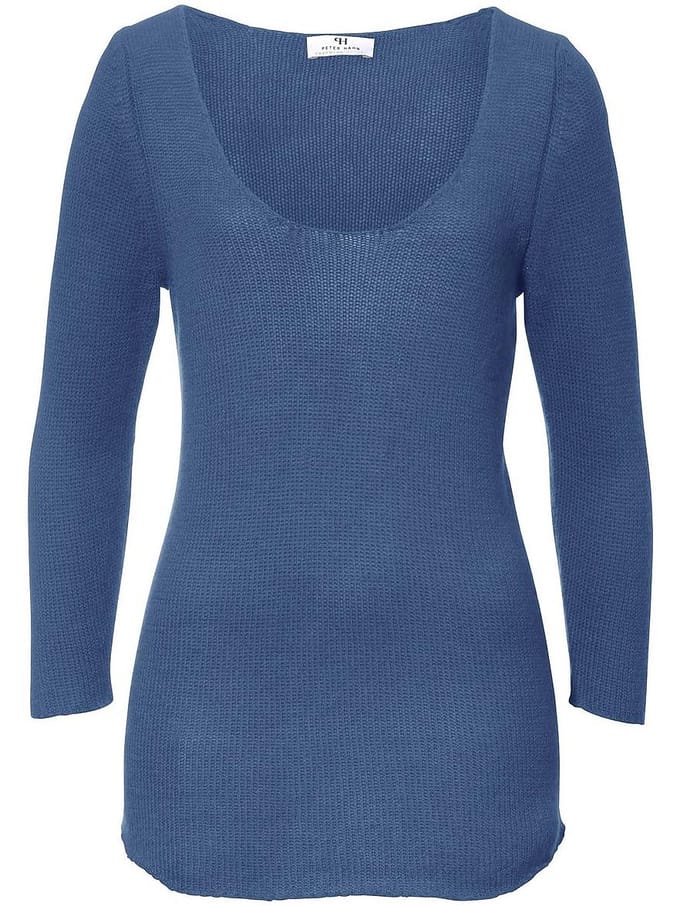 Trui 100% kasjmier, Topkwaliteit Van Peter Hahn blauw