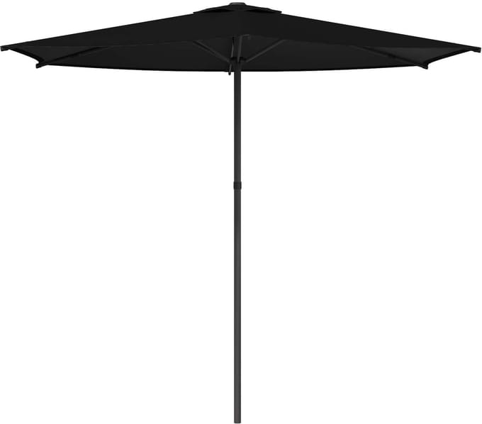 vidaXL - Tuinparasol - Rechthoekig - 2,7 - x - 2,7 - m - Polyester - Zwart