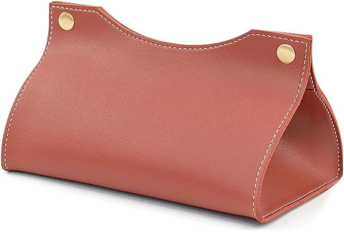 Elegante PU Leren Tissue Box Houder voor Thuis en Auto - Organizer voor Tissue en Servetten