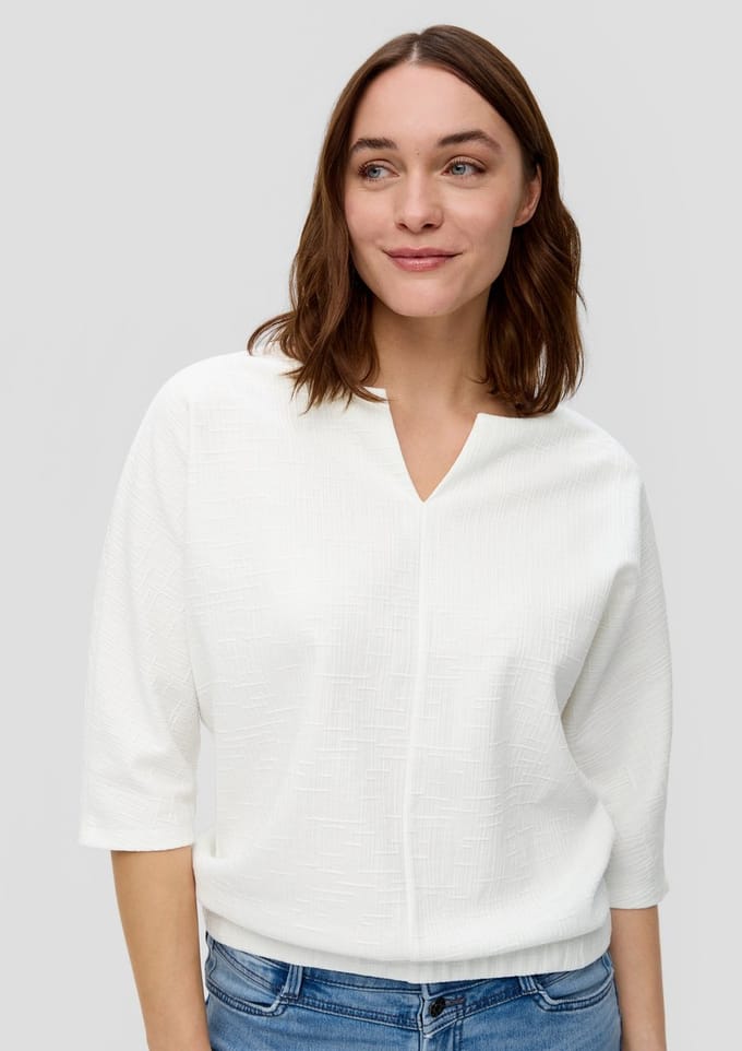 T-shirt O-vormige jersey top voor vrouwen s.Oliver