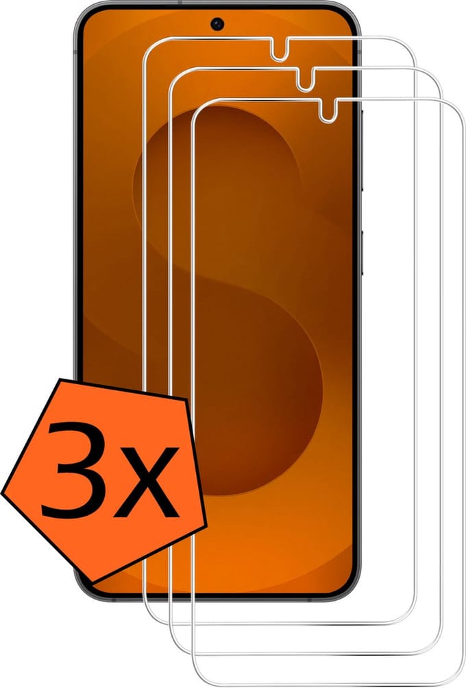 Screenprotector - 3 Stuks - Geschikt voor Samsung Galaxy S25 Plus - Extra Sterk - Gehard Glas - Beschermglas - Tempered Glass - Screen Protector