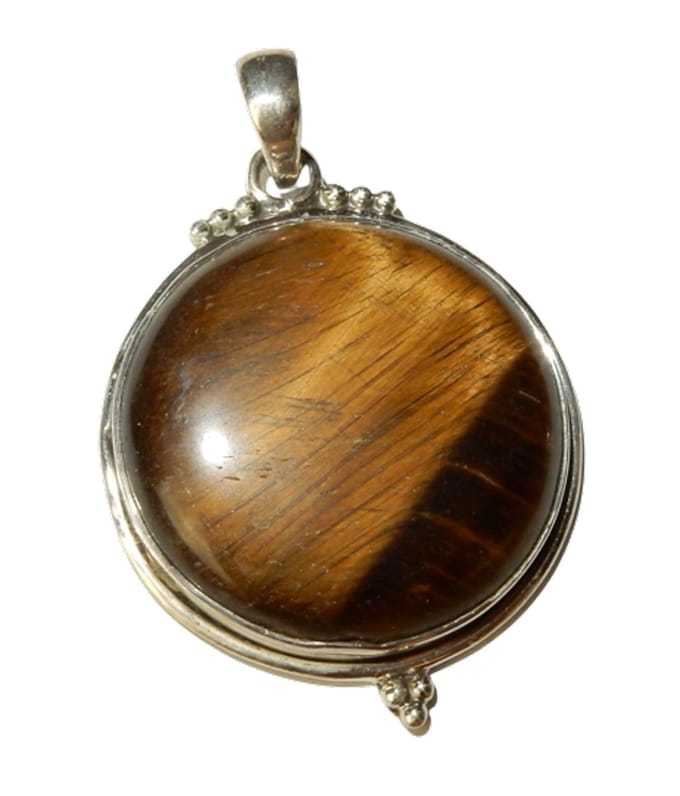 Zilveren Hanger Tijgeroog