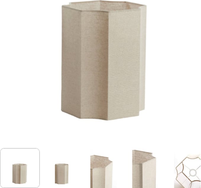 Kap - beige - Dasli - textiel - Ø 25cm - E27 - 2225924 - Light & Living