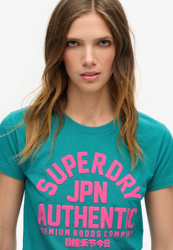 Superdry - Aansluitend T-shirt met puffprint - Dames - T-shirts