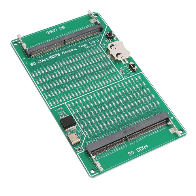 Testeur de mémoire DDR4 DDR5 2 en 1 Carte de test de fente de mémoire multifonctionnelle avec indicateur LED pour ordinateur portable blue