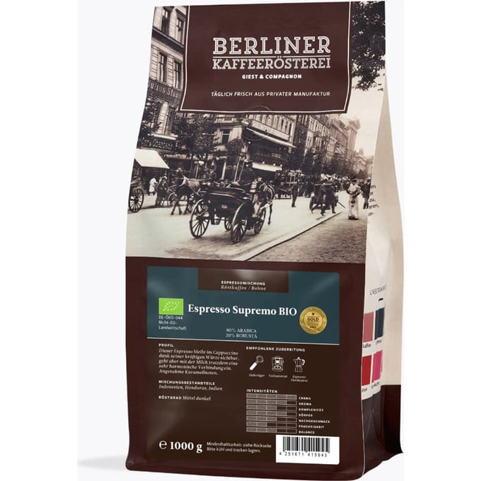 Berliner Kaffeerösterei Supremo Bio espresso 1kg