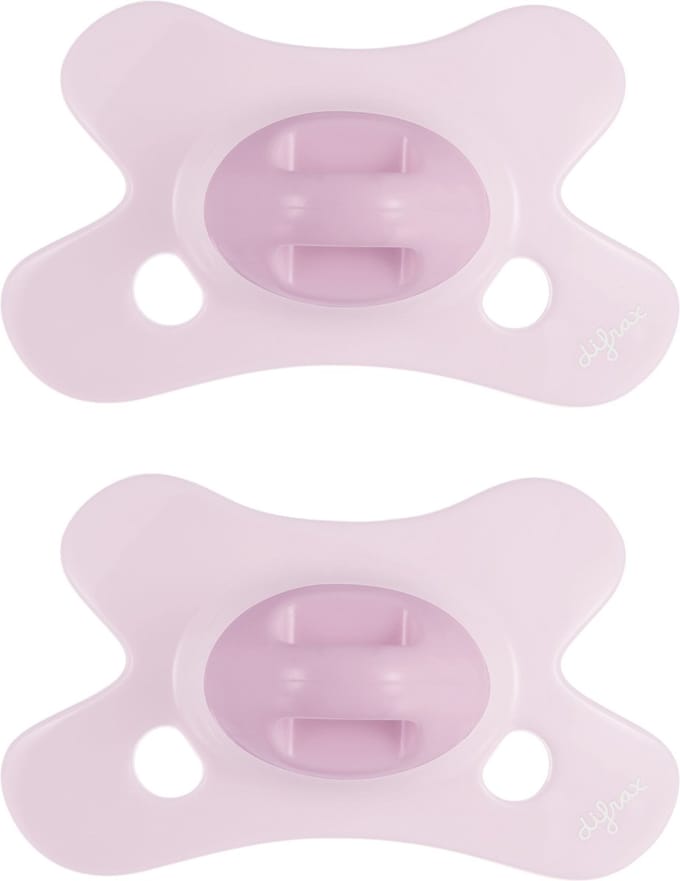 Difrax Fopspeen Natural - 0 tot 6 Maanden - Lichtroze - 2 Stuks