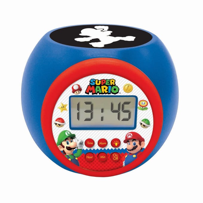 Mario Super Projector Alarm Clock with Timer